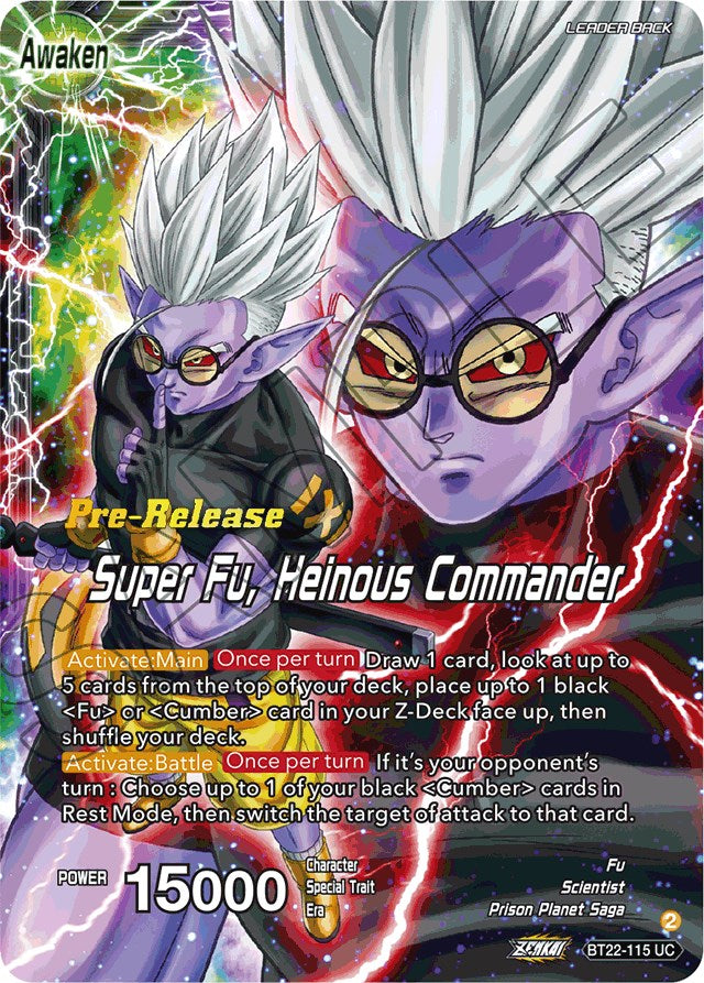 Fu // Super Fu, Heinous Commander (BT22-115) [Critical Blow Prerelease Promos] | Fandemonia Ltd