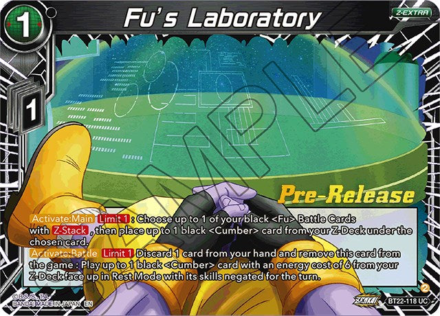 Fu's Laboratory (BT22-118) [Critical Blow Prerelease Promos] | Fandemonia Ltd