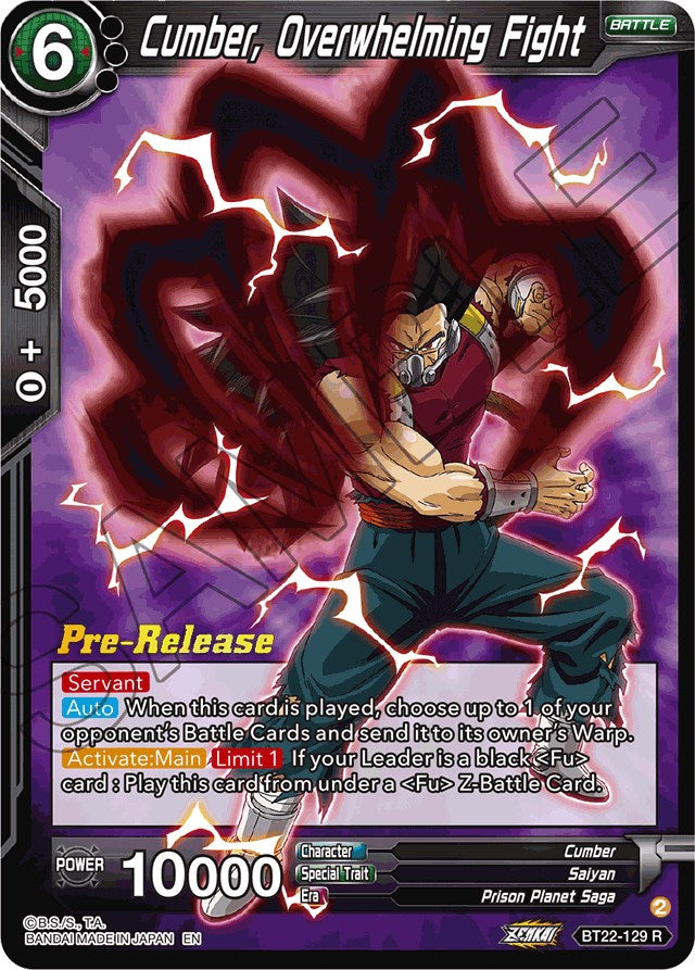 Cumber, Overwhelming Fight (BT22-129) [Critical Blow Prerelease Promos] | Fandemonia Ltd