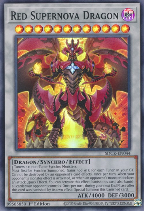 Red Supernova Dragon [SDCK-EN044] Super Rare | Fandemonia Ltd