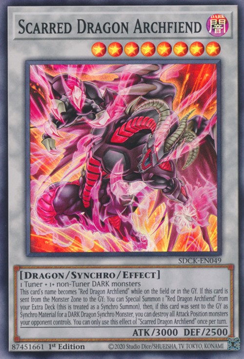 Scarred Dragon Archfiend [SDCK-EN049] Super Rare | Fandemonia Ltd