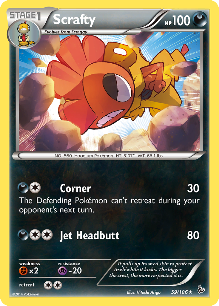 Scrafty (59/106) [XY: Flashfire] | Fandemonia Ltd