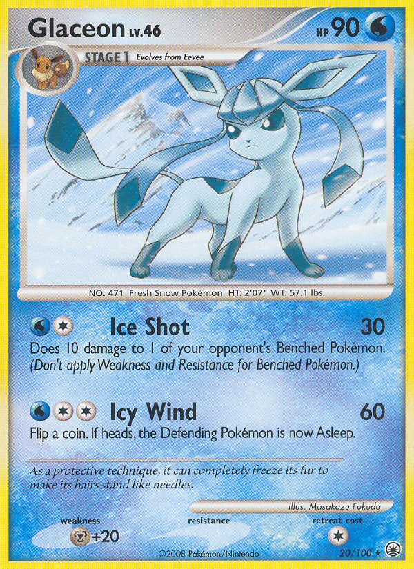 Glaceon (20/100) [Diamond & Pearl: Majestic Dawn] | Fandemonia Ltd