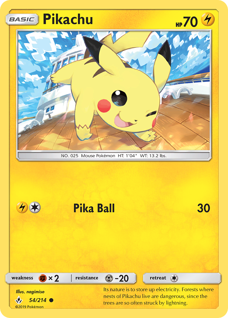 Pikachu (54/214) [Sun & Moon: Unbroken Bonds] | Fandemonia Ltd