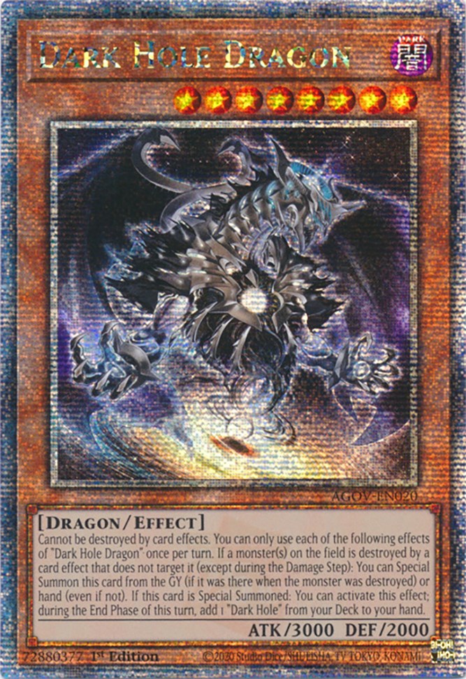 Dark Hole Dragon (Quarter Century Secret Rare) [AGOV-EN020] Quarter Century Secret Rare | Fandemonia Ltd