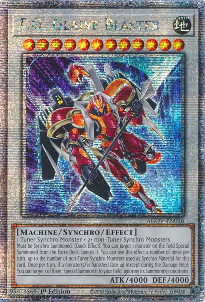 T.G. Glaive Blaster (Quarter Century Secret Rare) [AGOV-EN036] Quarter Century Secret Rare | Fandemonia Ltd