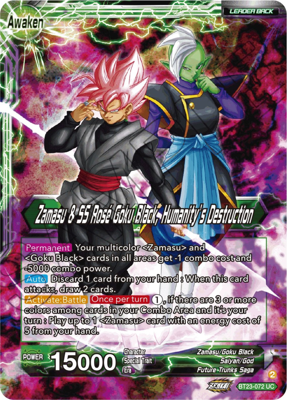 Zamasu & Goku Black // Zamasu & SS Rose Goku Black, Humanity's Destruction (BT23-072) [Perfect Combination] | Fandemonia Ltd