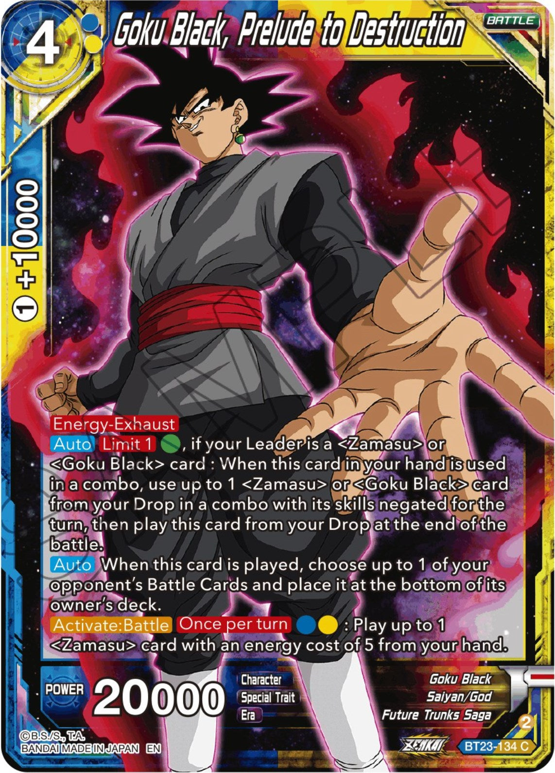 Goku Black, Prelude to Destruction (BT23-134) [Perfect Combination] | Fandemonia Ltd