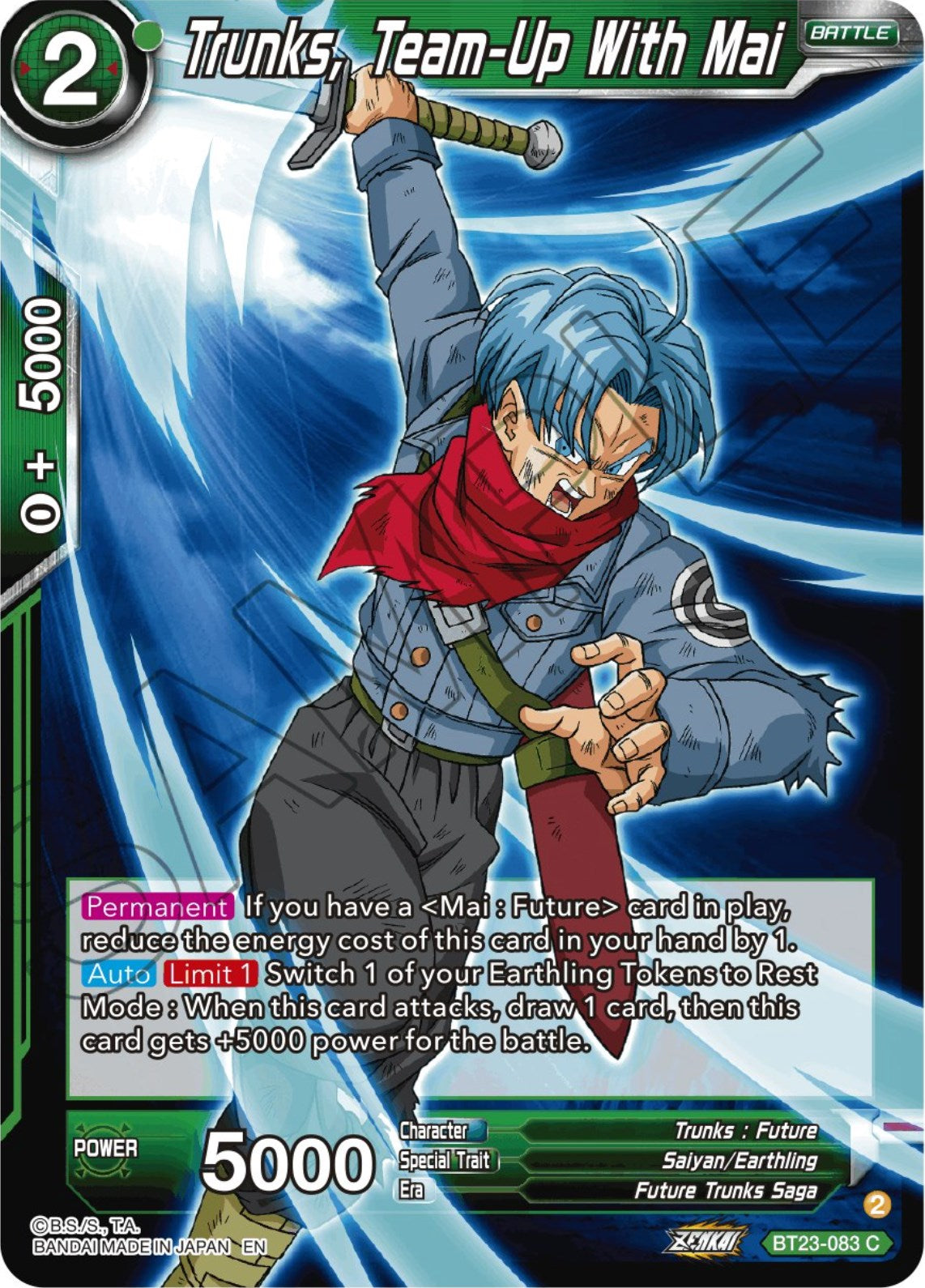 Trunks, Team-Up With Mai (BT23-083) [Perfect Combination] | Fandemonia Ltd