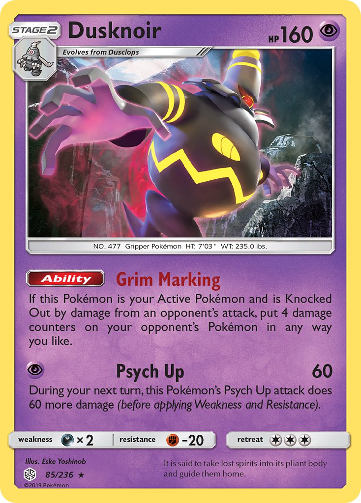 Dusknoir (85/236) (Prerelease Kit Exclusive) [Sun & Moon: Cosmic Eclipse] | Fandemonia Ltd