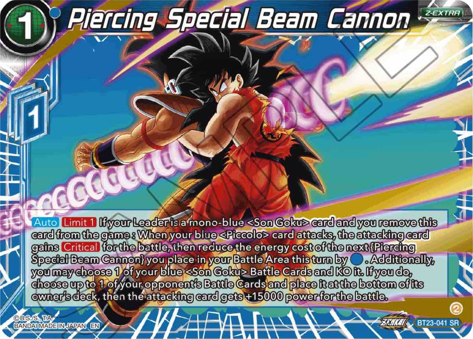 Piercing Special Beam Cannon (BT23-041) [Perfect Combination] | Fandemonia Ltd