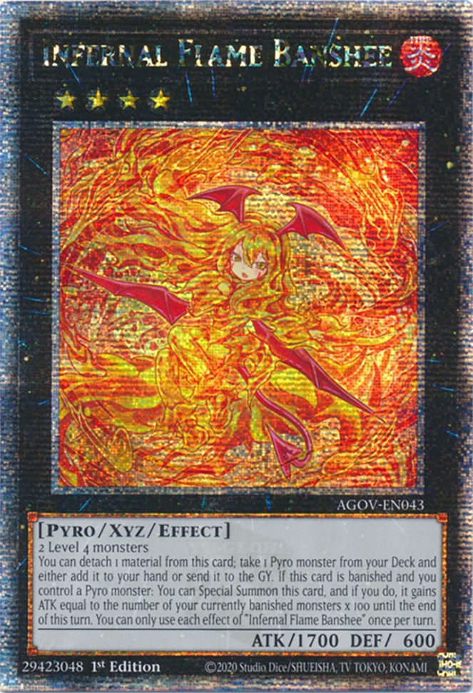 Infernal Flame Banshee (Quarter Century Secret Rare) [AGOV-EN043] Quarter Century Secret Rare | Fandemonia Ltd