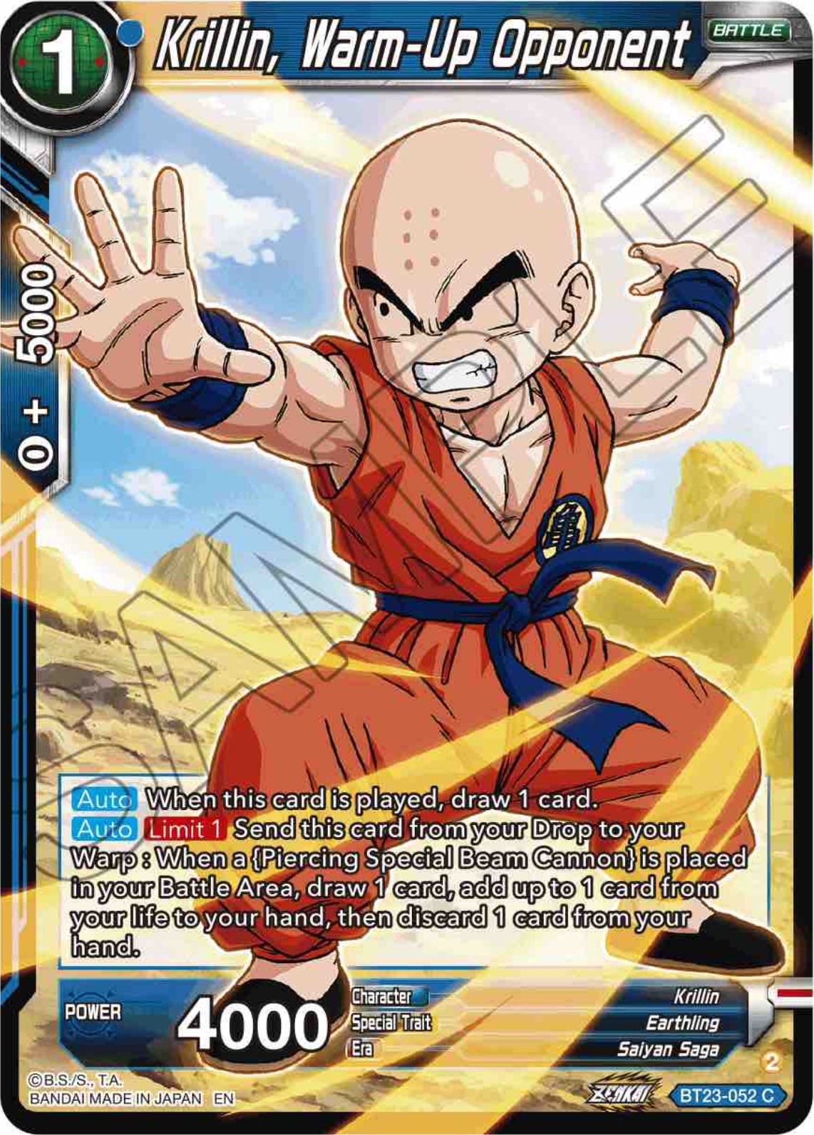 Krillin, Warm-Up Opponent (BT23-052) [Perfect Combination] | Fandemonia Ltd