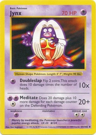 Jynx (31/102) [Base Set Shadowless Unlimited] | Fandemonia Ltd