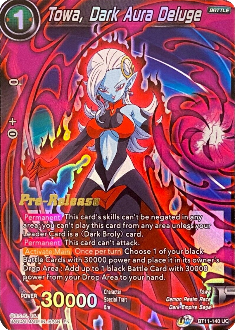 Towa, Dark Aura Deluge (BT11-140) [Vermilion Bloodline Prerelease Promos] | Fandemonia Ltd