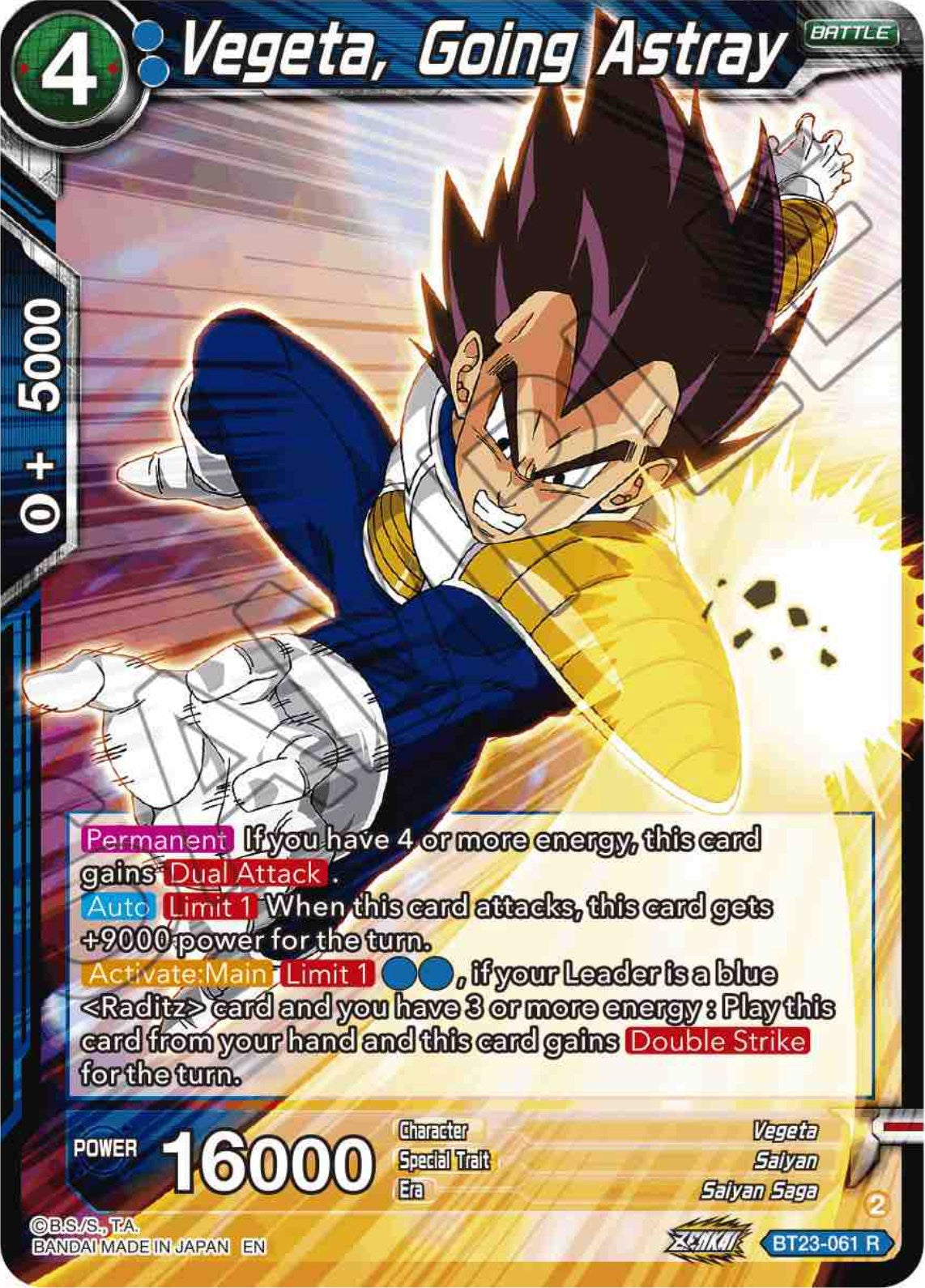 Vegeta, Going Astray (BT23-061) [Perfect Combination] | Fandemonia Ltd