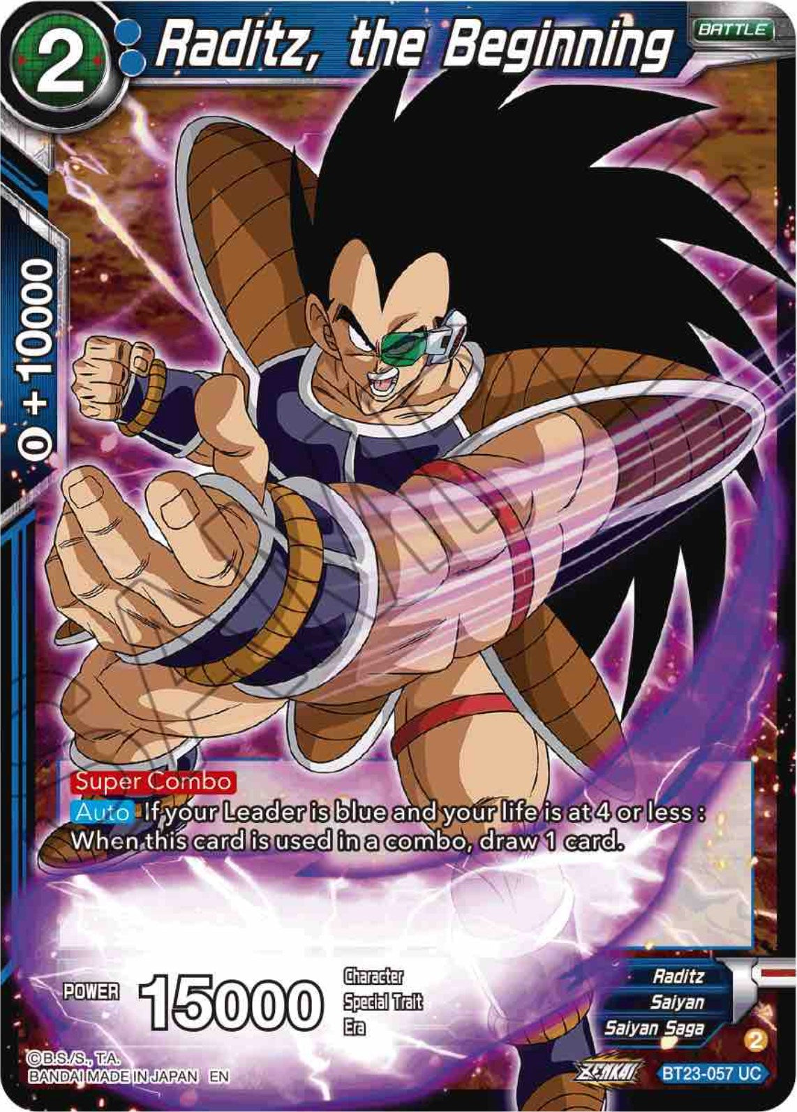 Raditz, the Beginning (BT23-057) [Perfect Combination] | Fandemonia Ltd