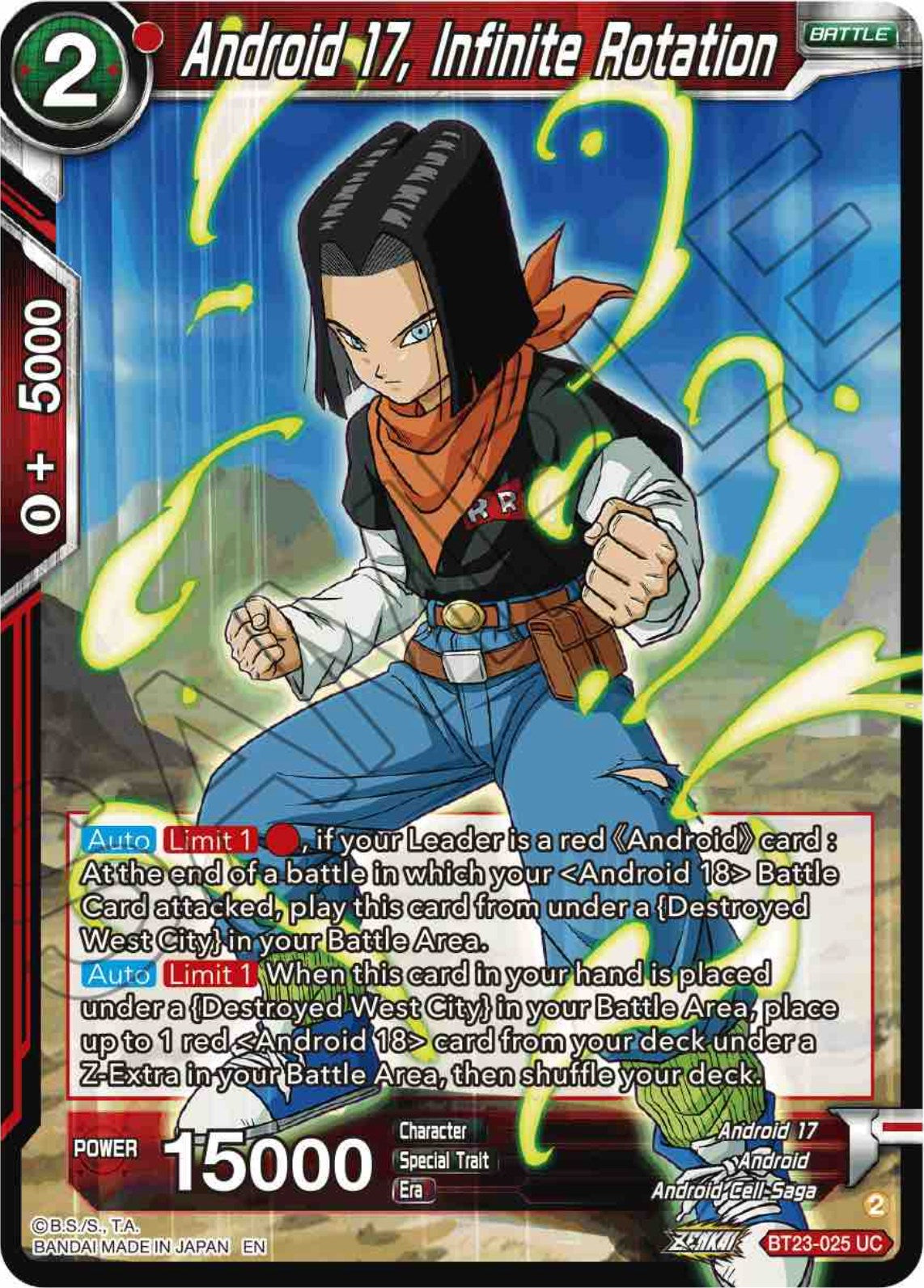 Android 17, Infinite Rotation (BT23-025) [Perfect Combination] | Fandemonia Ltd