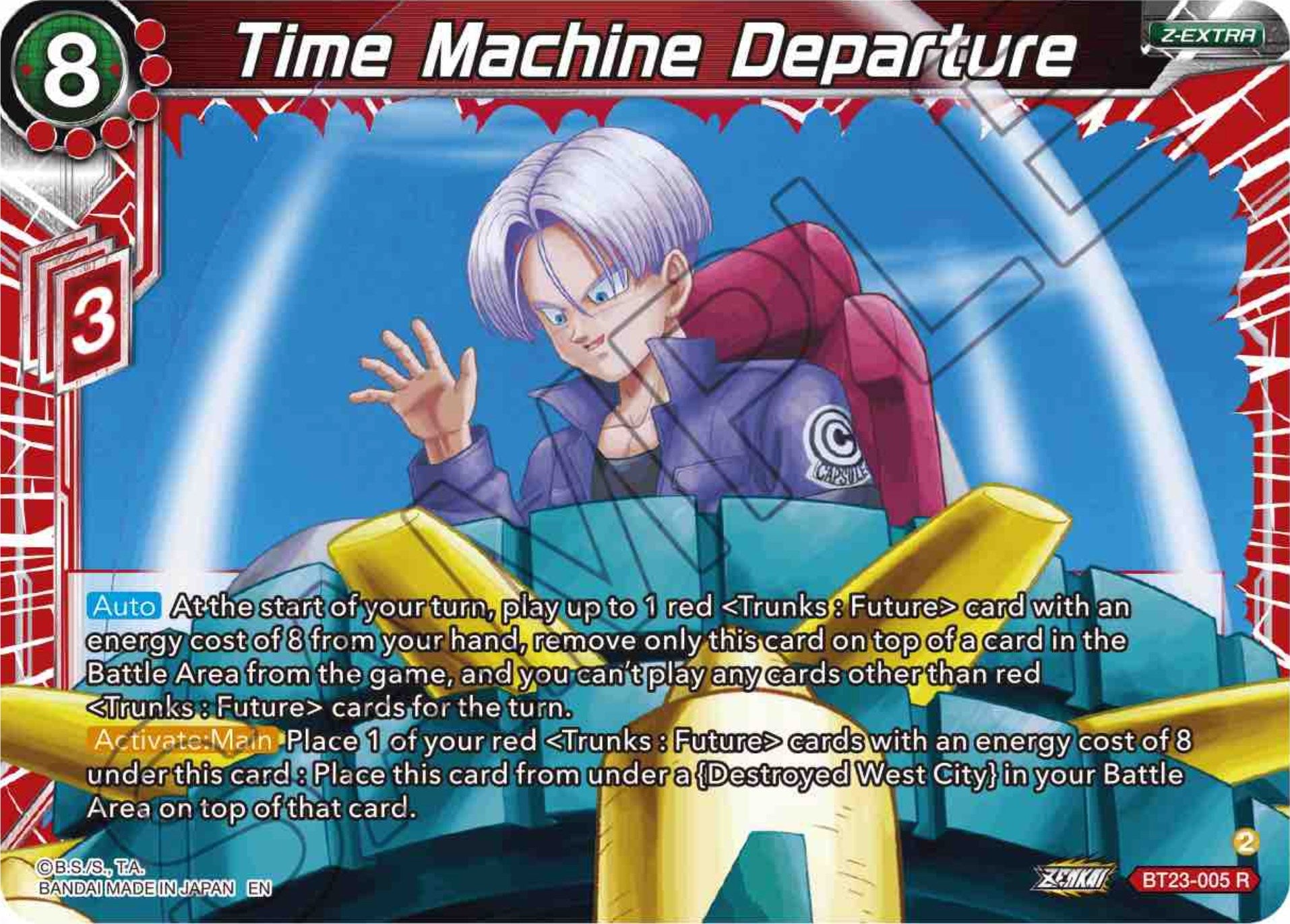 Time Machine Departure (BT23-005) [Perfect Combination] | Fandemonia Ltd