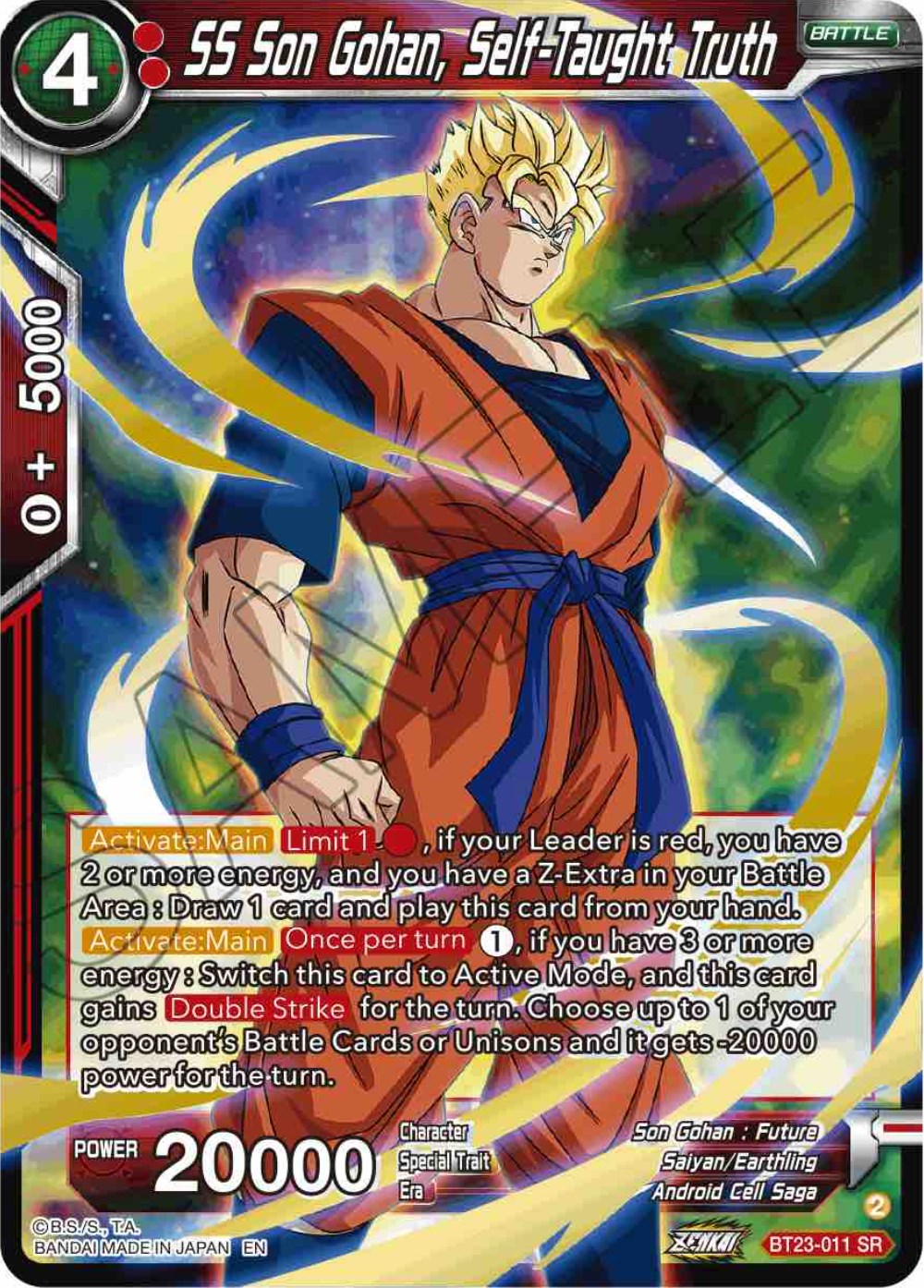 SS Son Gohan, Self-Taught Truth (BT23-011) [Perfect Combination] | Fandemonia Ltd