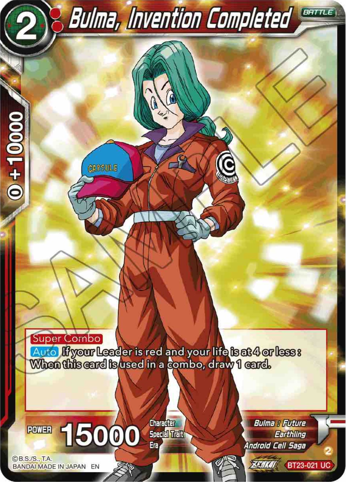 Bulma, Invention Completed (BT23-021) [Perfect Combination] | Fandemonia Ltd