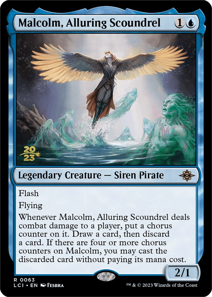 Malcolm, Alluring Scoundrel [The Lost Caverns of Ixalan Prerelease Cards] | Fandemonia Ltd