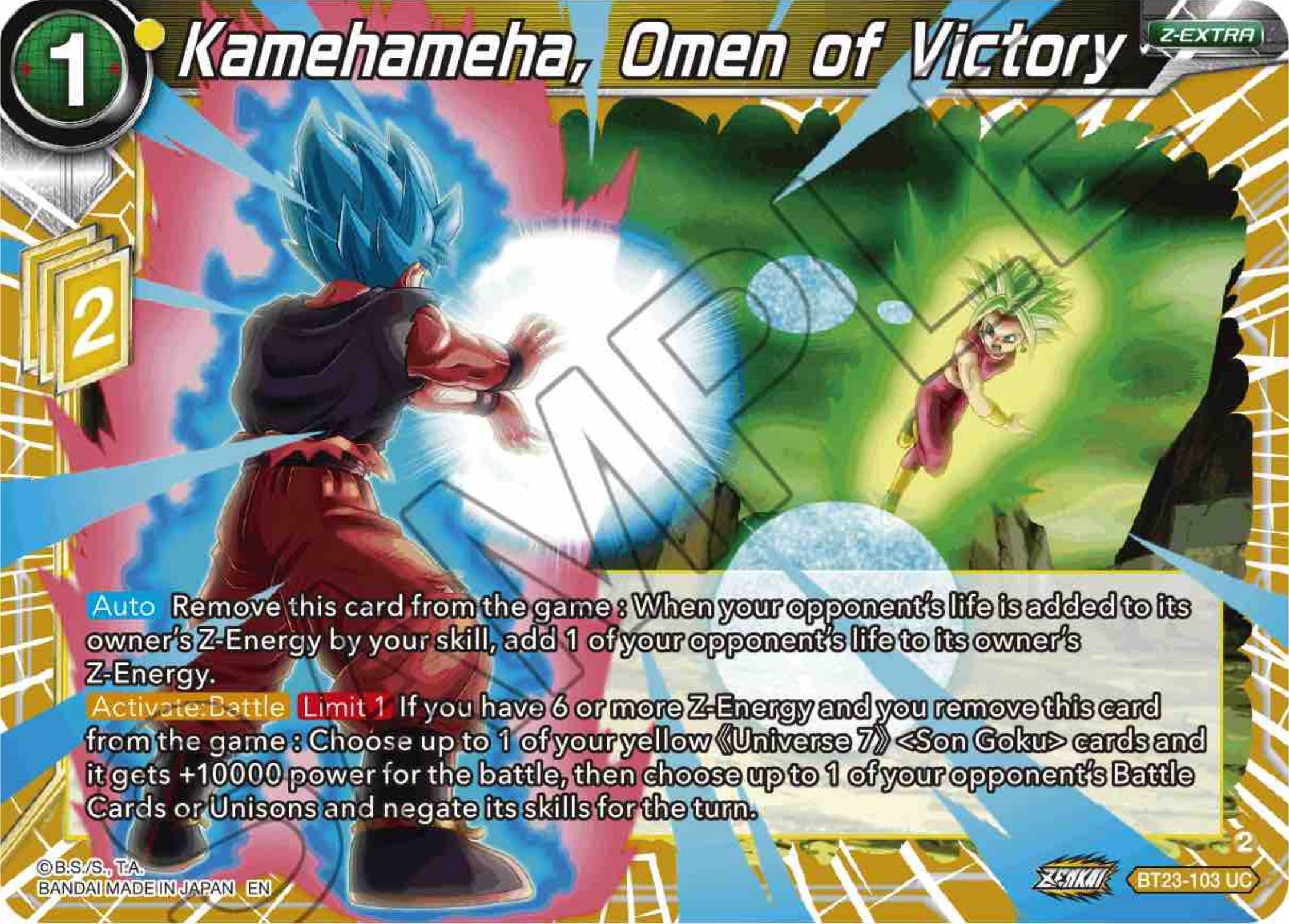 Kamehameha, Omen of Victory (BT23-103) [Perfect Combination] | Fandemonia Ltd