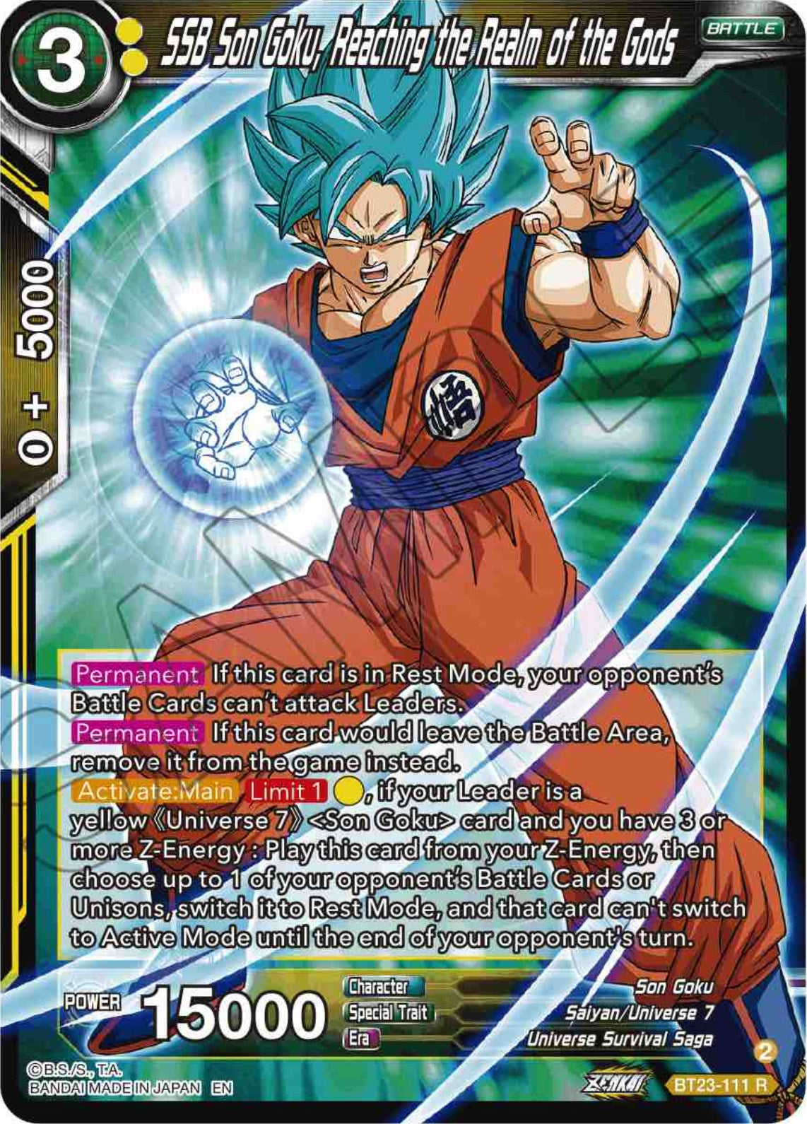 SSB Son Goku, Reaching the Realm of the Gods (BT23-111) [Perfect Combination] | Fandemonia Ltd