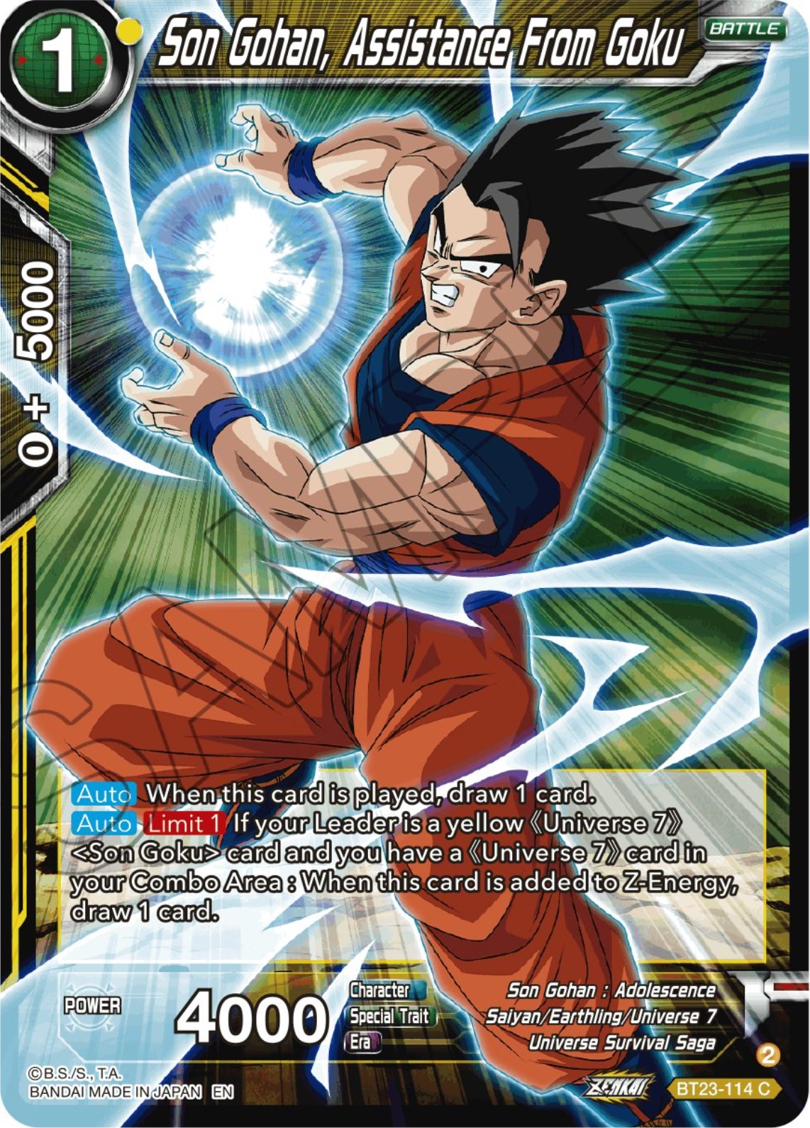 Son Gohan, Assistance From Goku (BT23-114) [Perfect Combination] | Fandemonia Ltd