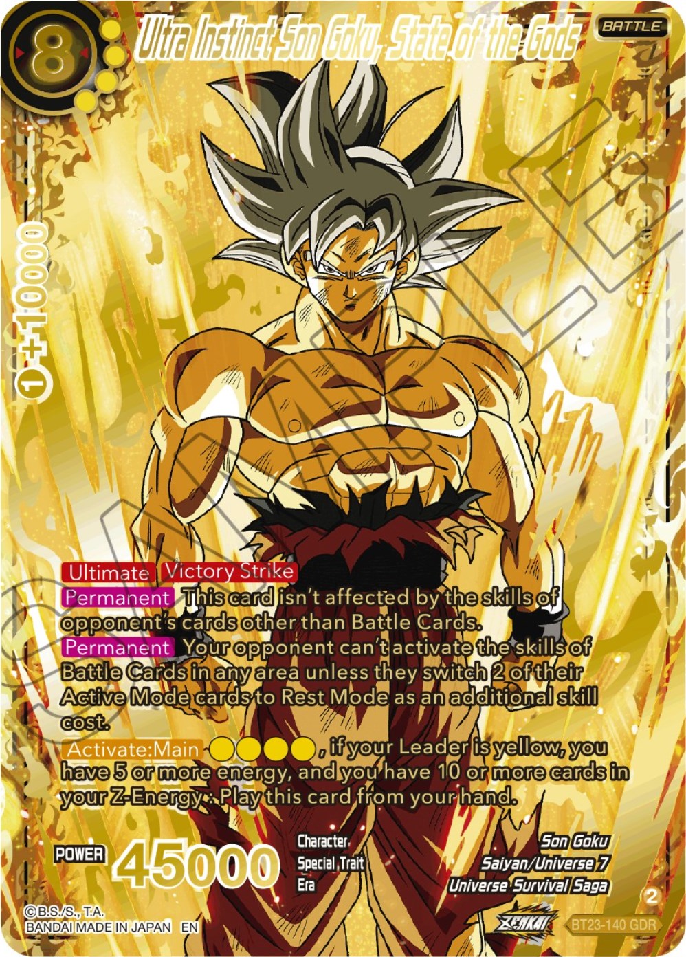 Ultra Instinct Son Goku, State of the Gods (GDR) (BT23-140) [Perfect Combination] | Fandemonia Ltd