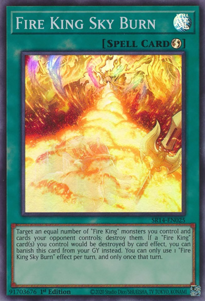 Fire King Sky Burn [SR14-EN025] Super Rare | Fandemonia Ltd