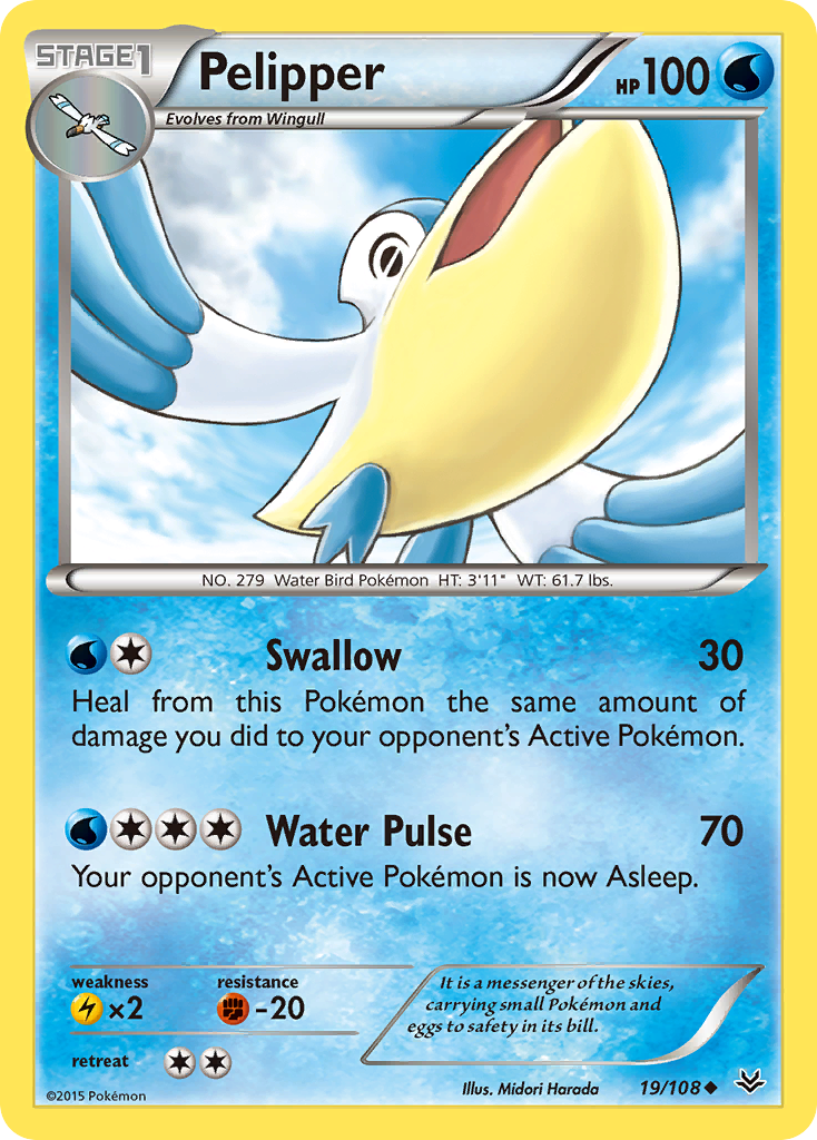 Pelipper (19/108) [XY: Roaring Skies] | Fandemonia Ltd