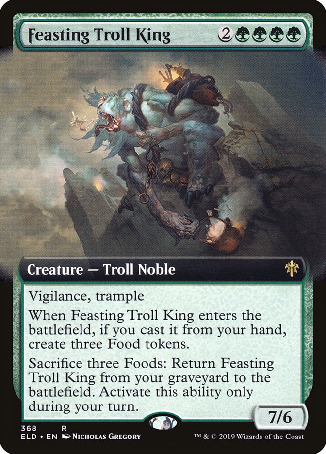 Feasting Troll King (Extended Art) [Throne of Eldraine] | Fandemonia Ltd