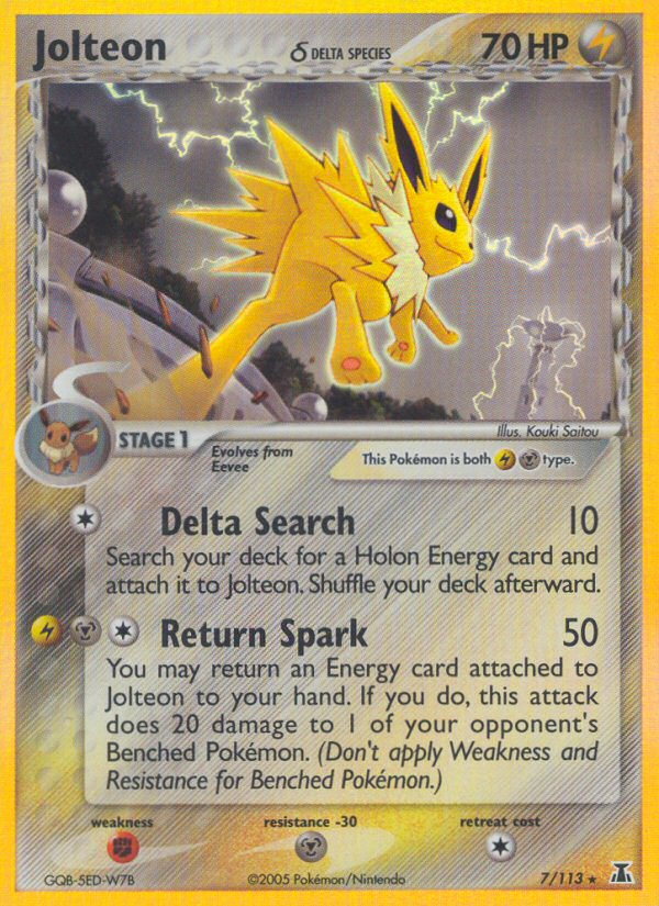 Jolteon (7/113) (Delta Species) [EX: Delta Species] | Fandemonia Ltd