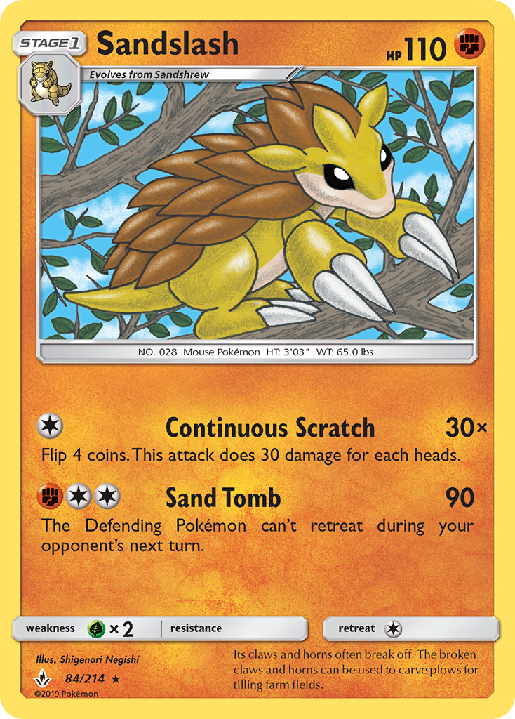 Sandslash (84/214) [Sun & Moon: Unbroken Bonds] | Fandemonia Ltd