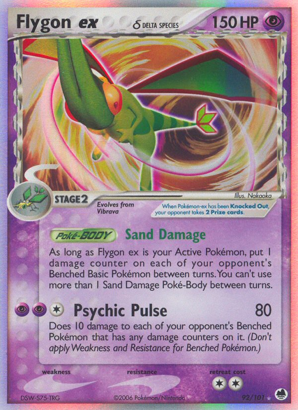 Flygon ex (92/101) (Delta Species) [EX: Dragon Frontiers] | Fandemonia Ltd