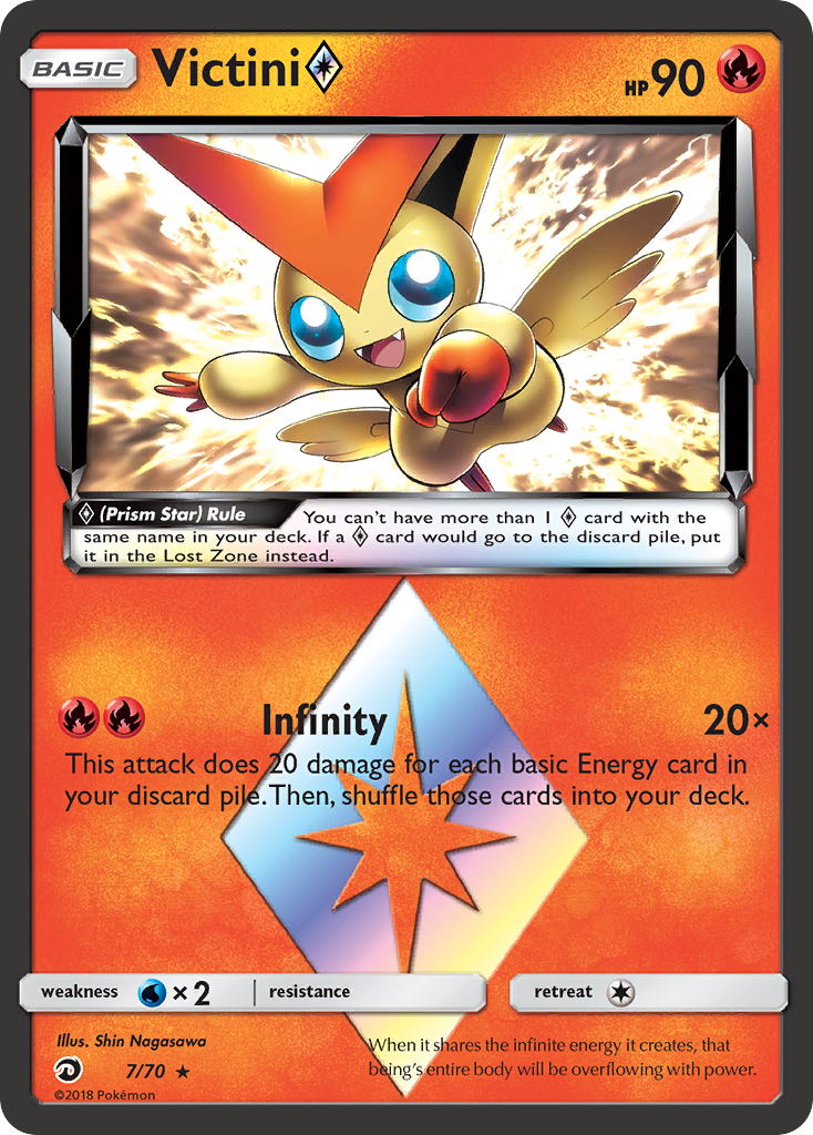 Victini (7/70) (Prism Star) [Sun & Moon: Dragon Majesty] | Fandemonia Ltd