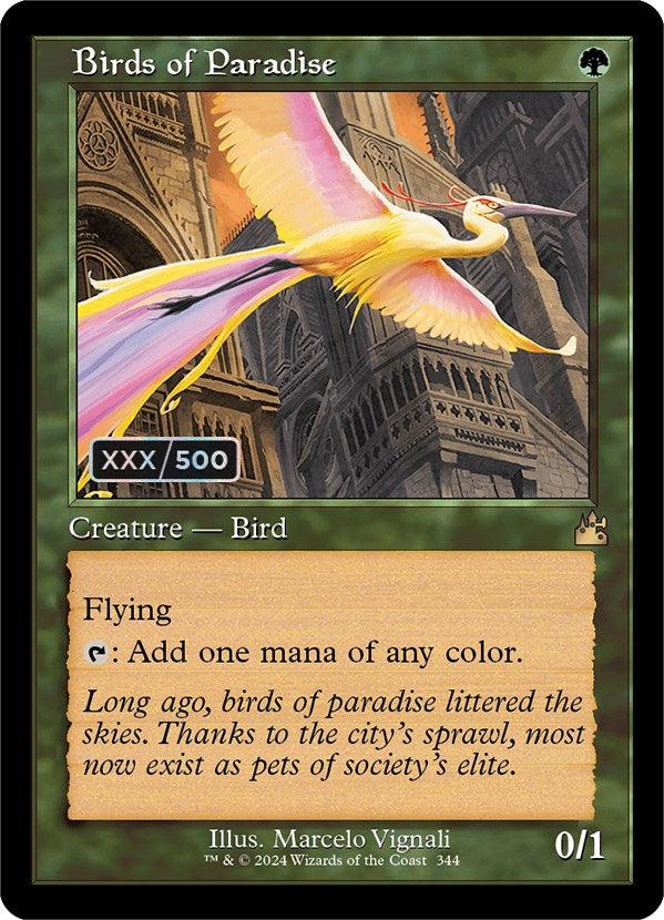 Birds of Paradise (Retro) (Serialized) [Ravnica Remastered] | Fandemonia Ltd