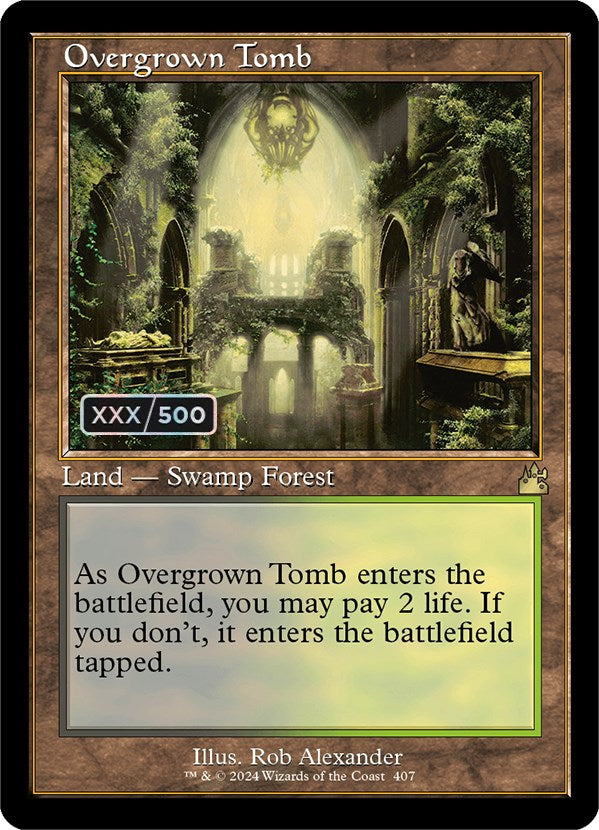 Overgrown Tomb (Retro) (Serialized) [Ravnica Remastered] | Fandemonia Ltd