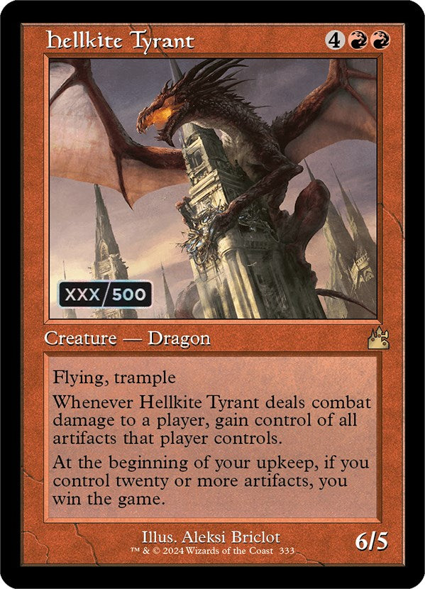 Hellkite Tyrant (Retro) (Serialized) [Ravnica Remastered] | Fandemonia Ltd