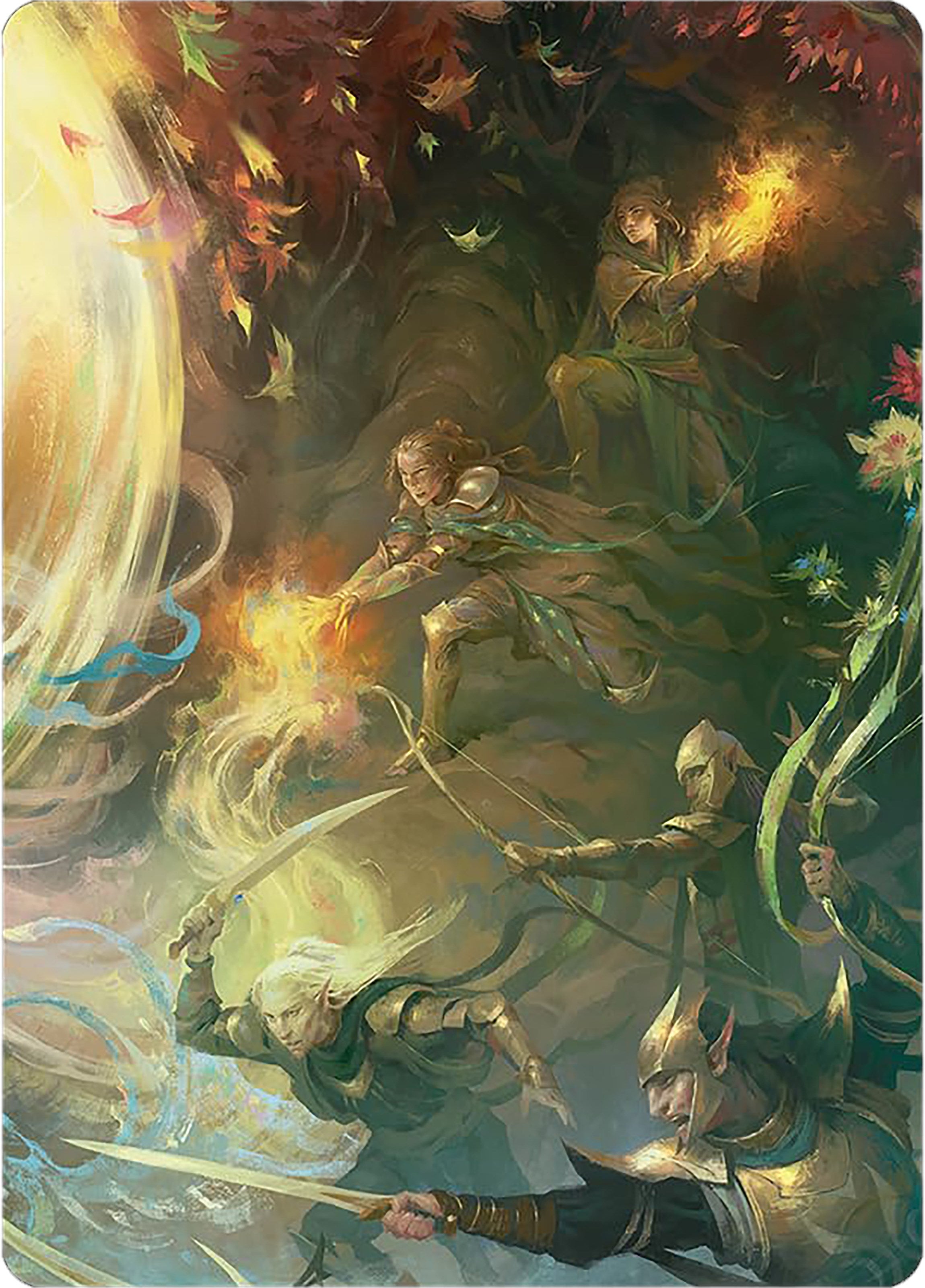 Rally the Galadhrim Art Card [The Lord of the Rings: Tales of Middle-earth Art Series] | Fandemonia Ltd