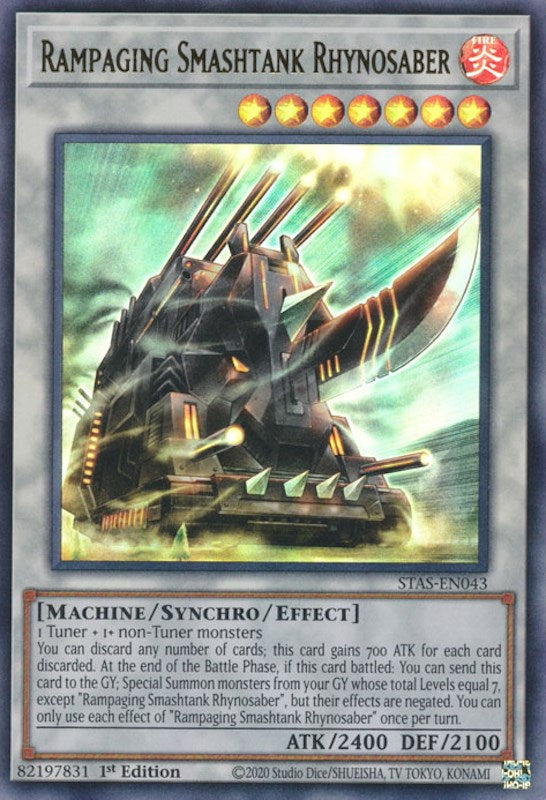 Rampaging Smashtank Rhynosaber [STAS-EN043] Ultra Rare | Fandemonia Ltd