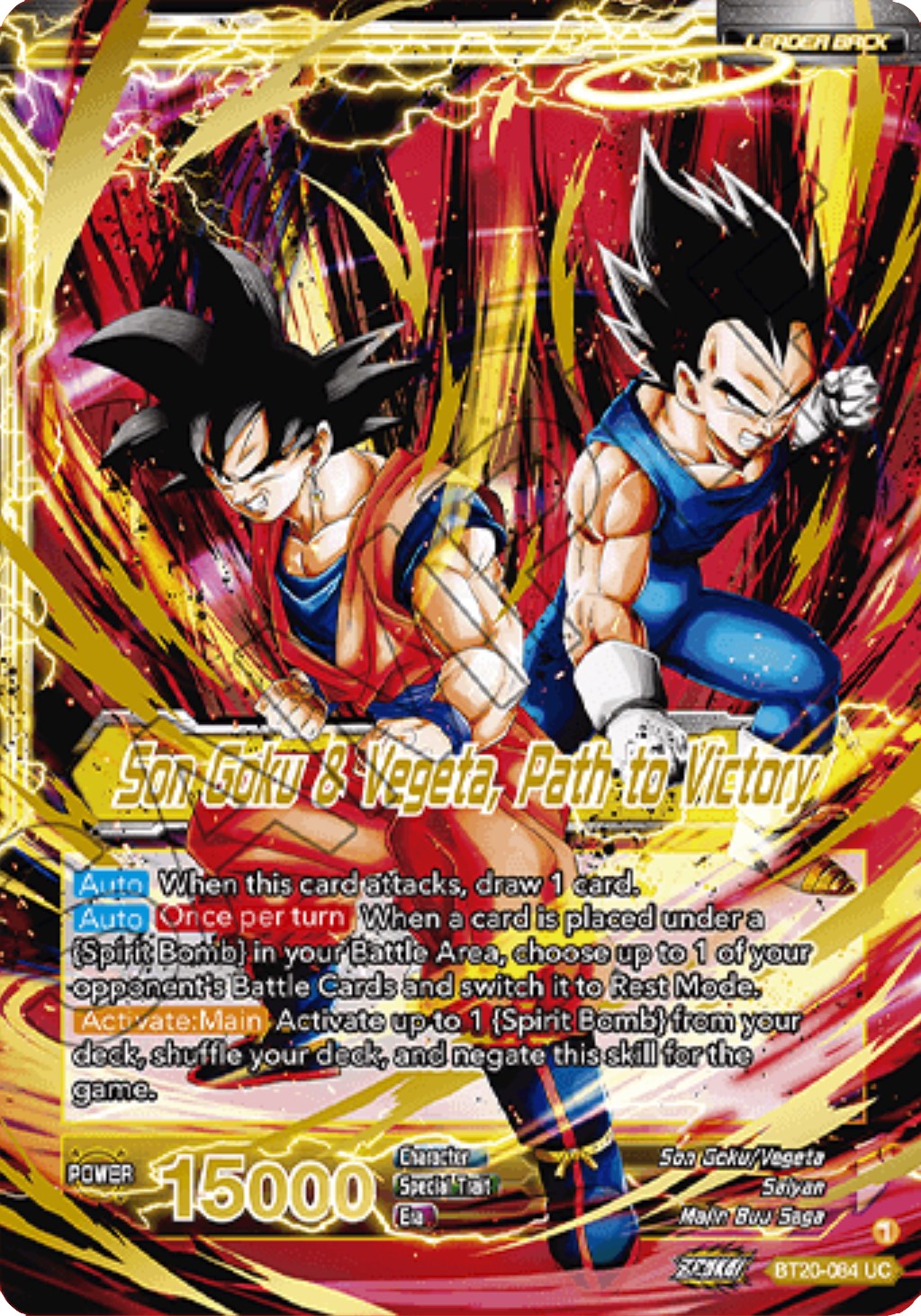 SS Vegito // Son Goku & Vegeta, Path to Victory (Giant Card) (BT20-084) [Oversized Cards] | Fandemonia Ltd