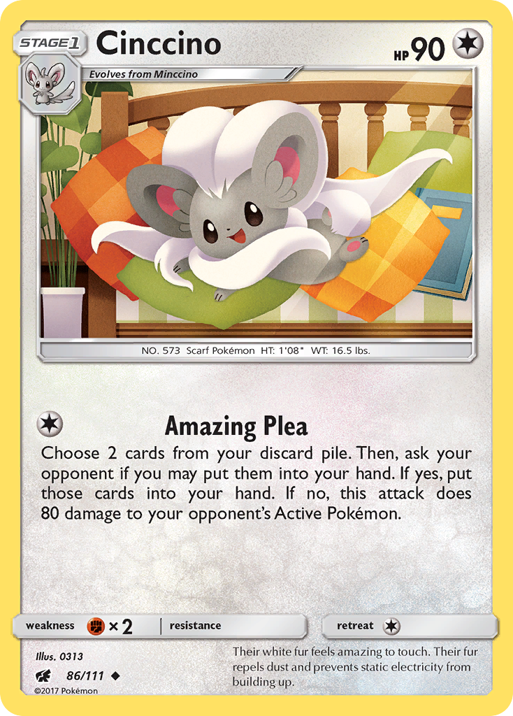 Cinccino (86/111) [Sun & Moon: Crimson Invasion] | Fandemonia Ltd