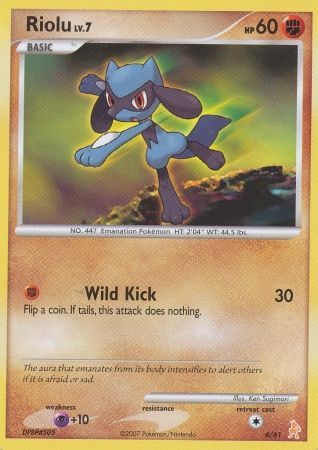 Riolu (6/61) [Diamond & Pearl: Trainer Kit - Lucario] | Fandemonia Ltd