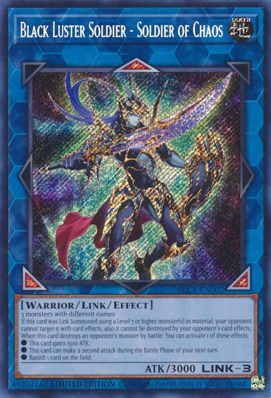 Black Luster Soldier - Soldier of Chaos [BLC1-EN002] Secret Rare | Fandemonia Ltd