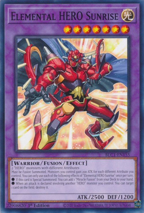 Elemental HERO Sunrise [BLC1-EN155] Common | Fandemonia Ltd