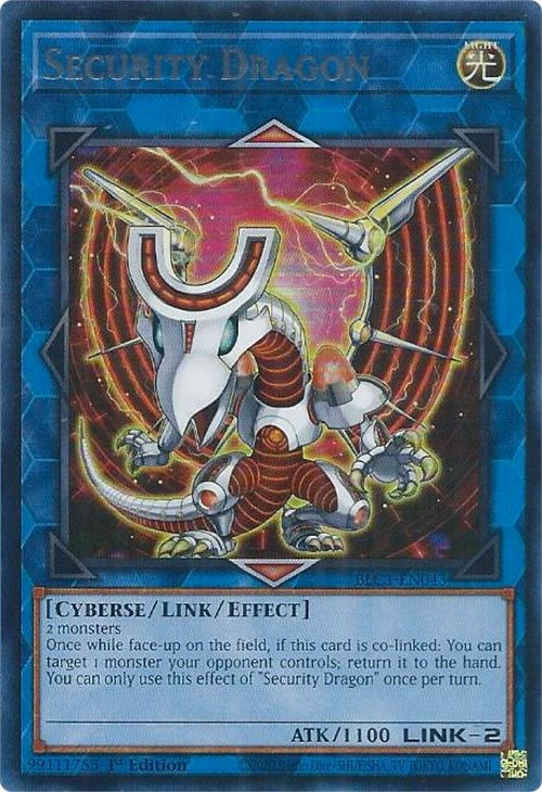 Security Dragon (Silver) [BLC1-EN043] Ultra Rare | Fandemonia Ltd