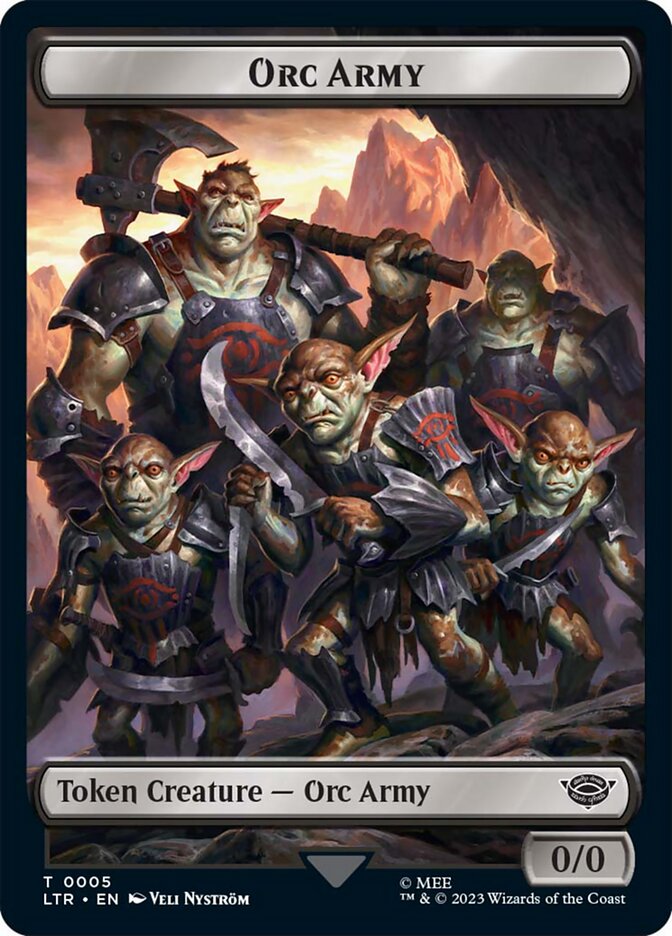 Orc Army Token (05) [The Lord of the Rings: Tales of Middle-Earth Tokens] | Fandemonia Ltd