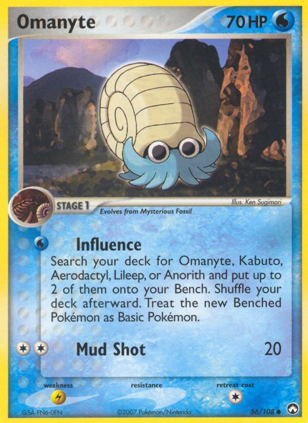 Omanyte (56/108) [EX: Power Keepers] | Fandemonia Ltd